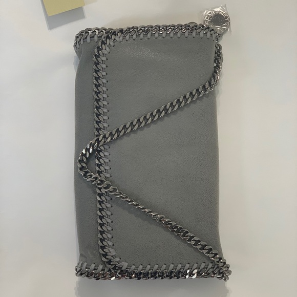 Stella McCartney Falabella Clutch Handbag Shaggy Dear Gray - Picture 15 of 16